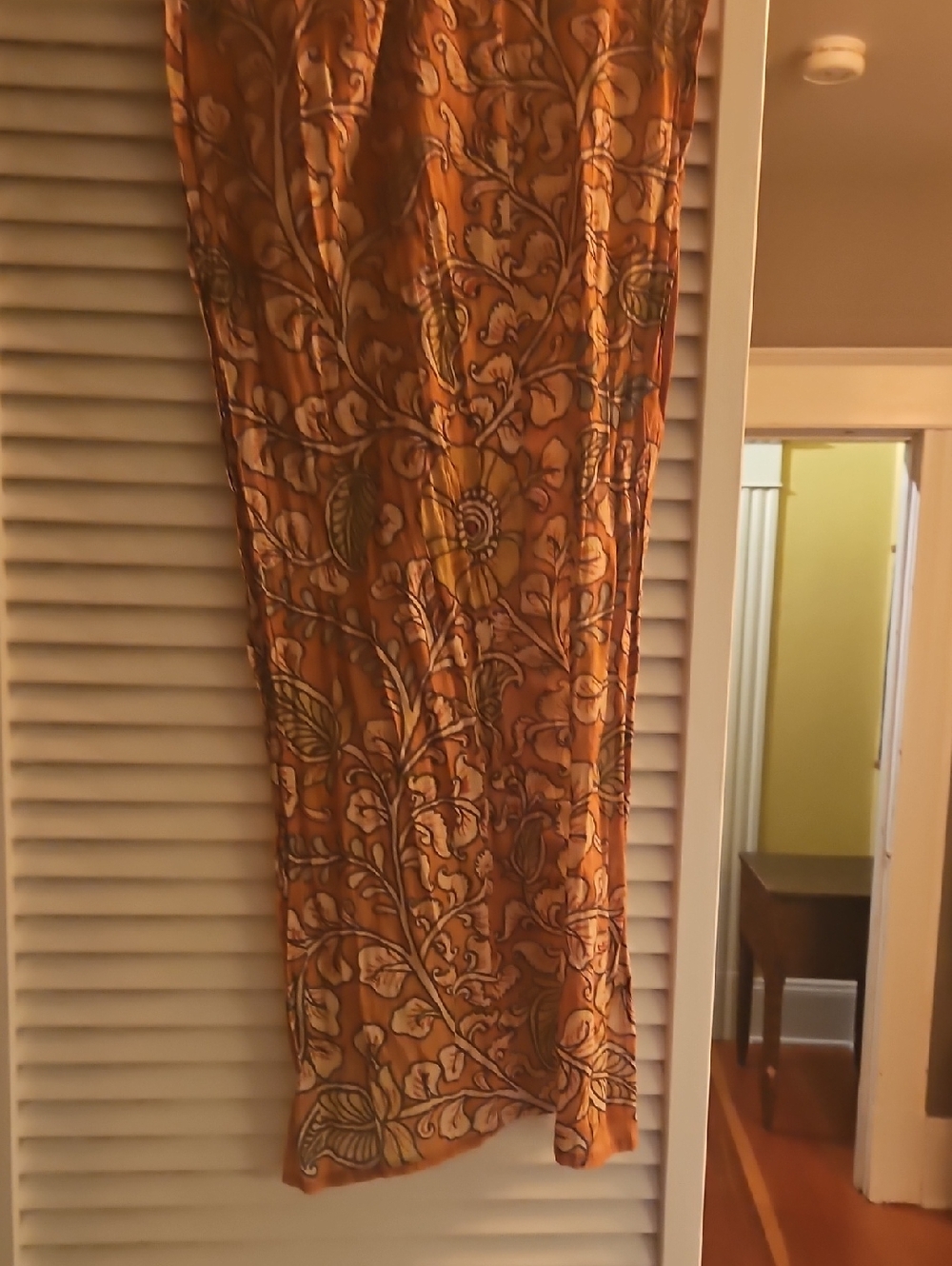 Fabindia Rust Orange Floral Scarf
